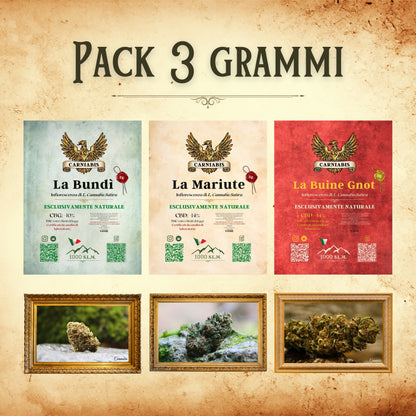 Pack 3 grammi